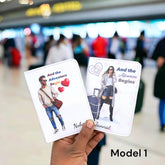White Printed passport cover | passport cover for couple - BBD GIFTS